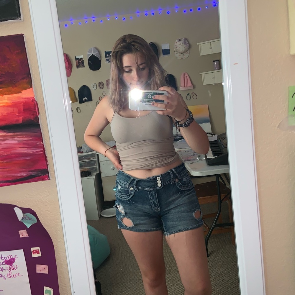 Distressed shorts